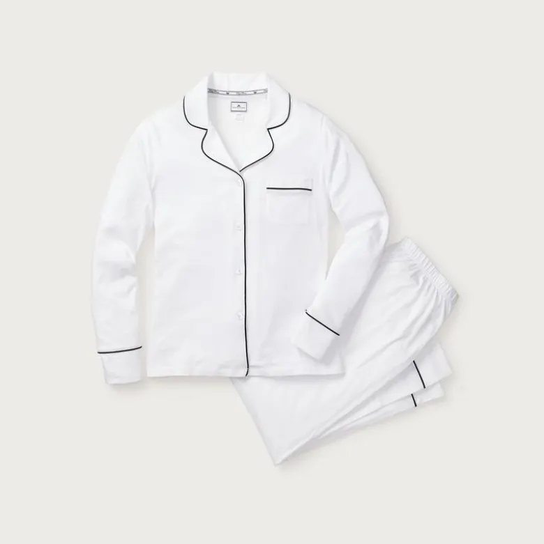 Petite Plume™ women's Pima cotton pajama set with piping