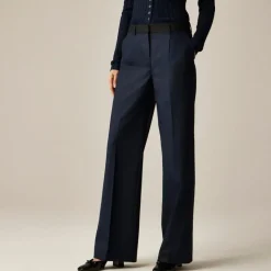 Petite relaxed-fit pleated pant in wool blend