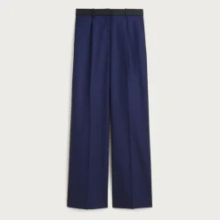 Petite relaxed-fit pleated pant in wool blend