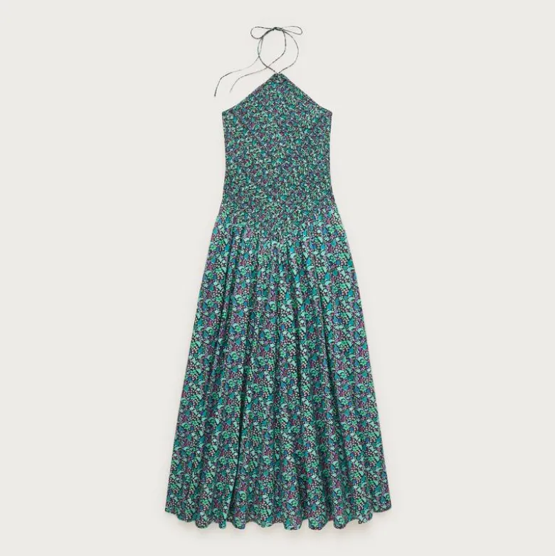 Petite smocked halter dress in Liberty® fabric