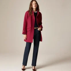 Petite Toscana coat in Italian stadium-cloth wool blend