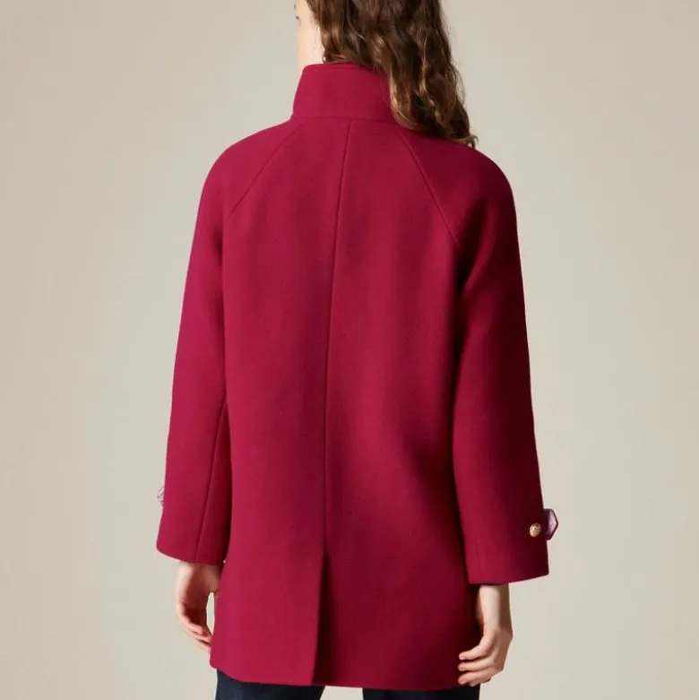Petite Toscana coat in Italian stadium-cloth wool blend