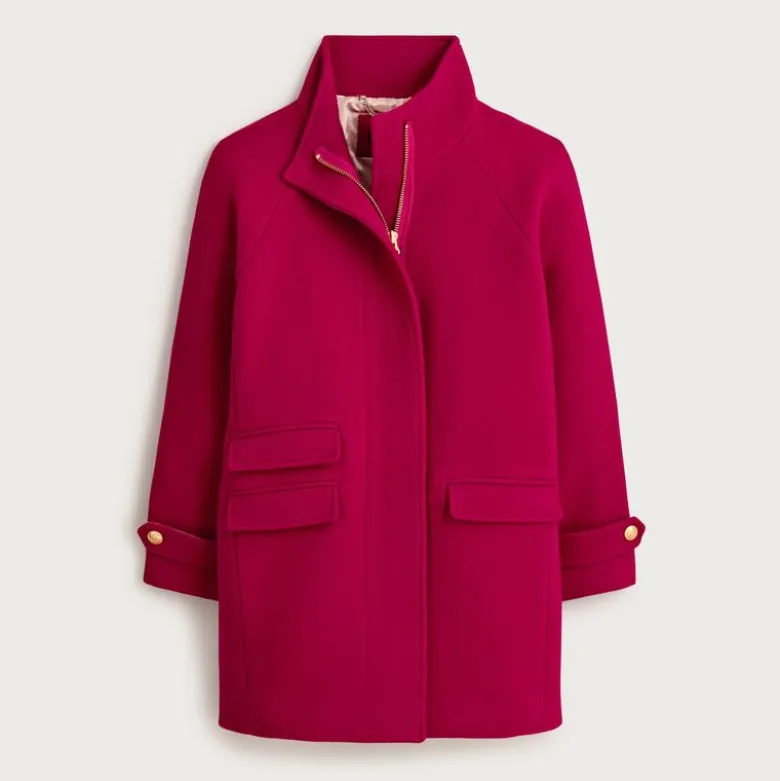 Petite Toscana coat in Italian stadium-cloth wool blend