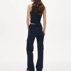 Petite wide-leg trouser in chino