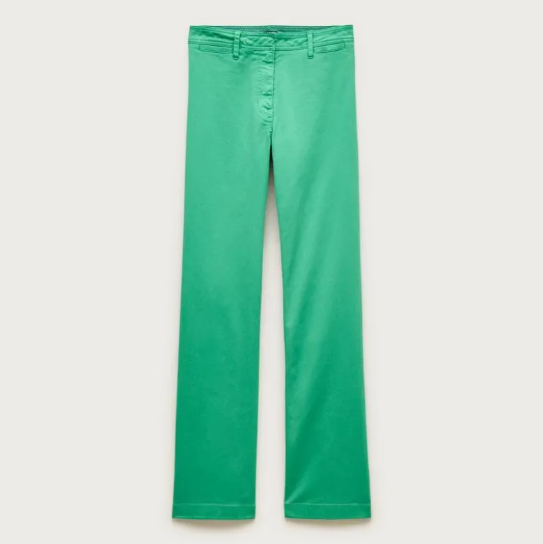 Petite wide-leg trouser in chino