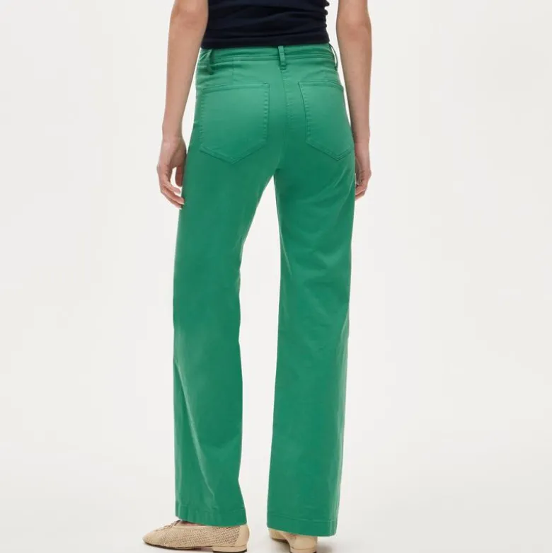 Petite wide-leg trouser in chino