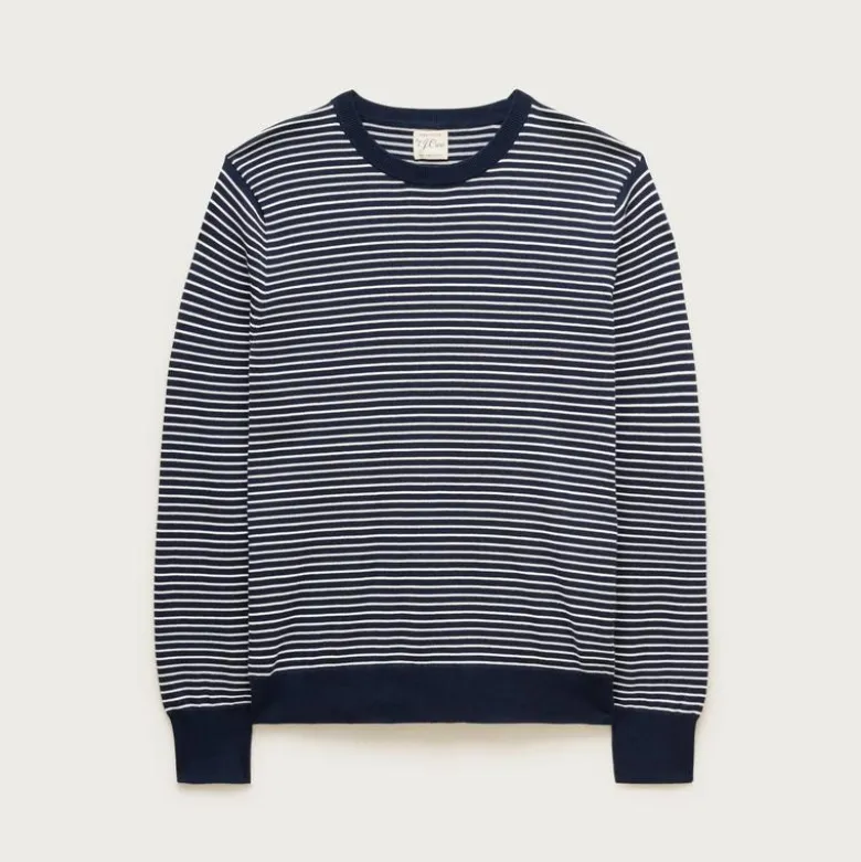 Pima cotton sweater in stripe