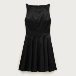 Pleated mini dress in chino