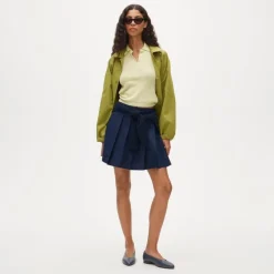 Pleated prep mini skirt