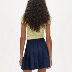 Pleated prep mini skirt