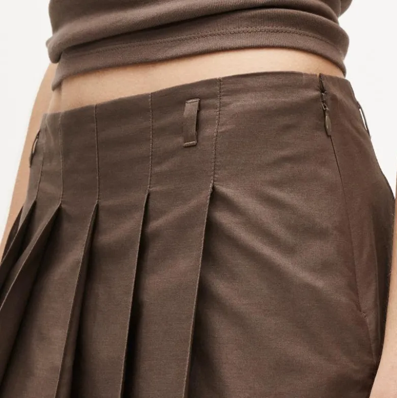Pleated prep mini skirt