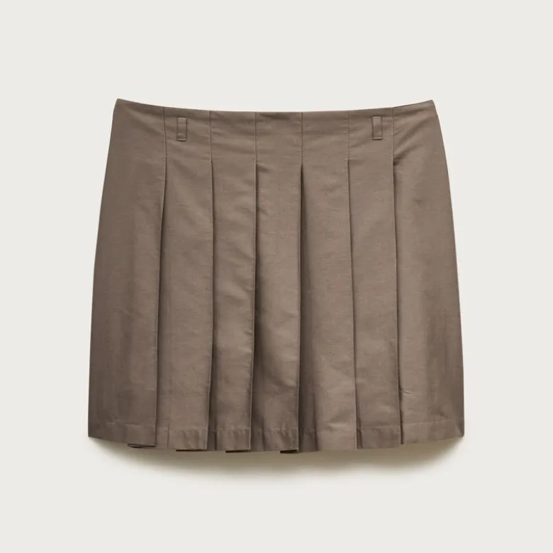 Pleated prep mini skirt