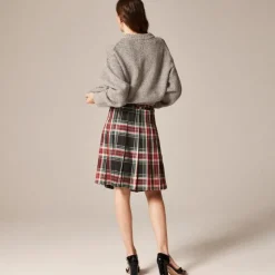 Pleated prep skirt in Stewart tartan
