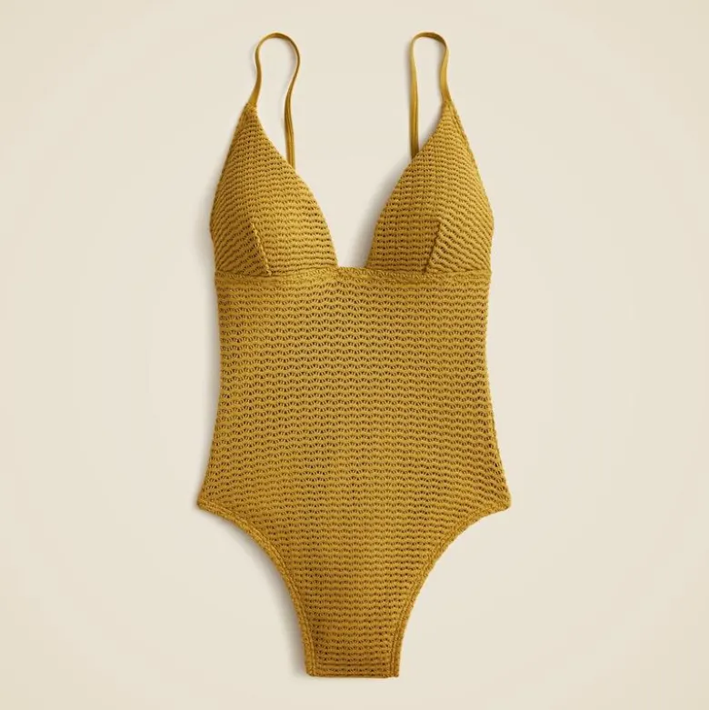Plunge crochet one-piece