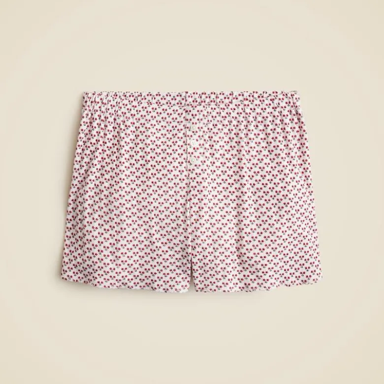 Pointelle short in ditsy floral