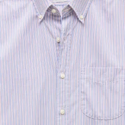 Poplin shirt with button-down collar