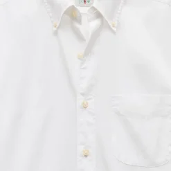 Poplin shirt with button-down collar