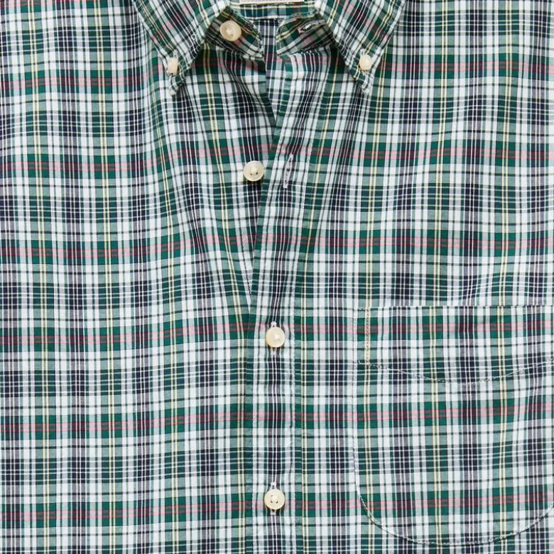 Poplin shirt with button-down collar