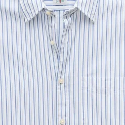 Poplin shirt with point collar