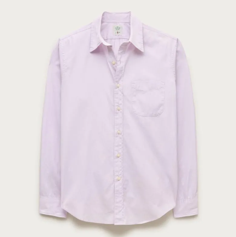 Poplin shirt with point collar