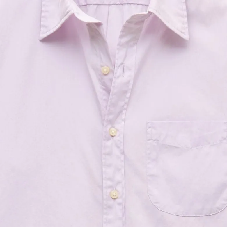 Poplin shirt with point collar