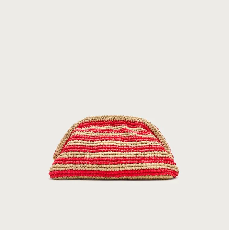 Portofino handknotted clutch in stripe