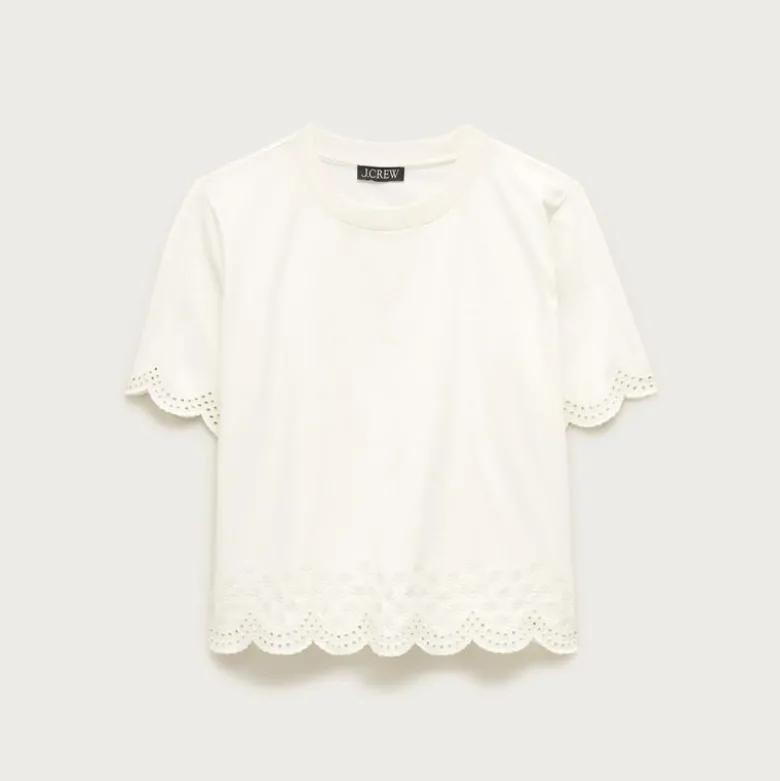 Premium-weight relaxed scalloped T-shirt