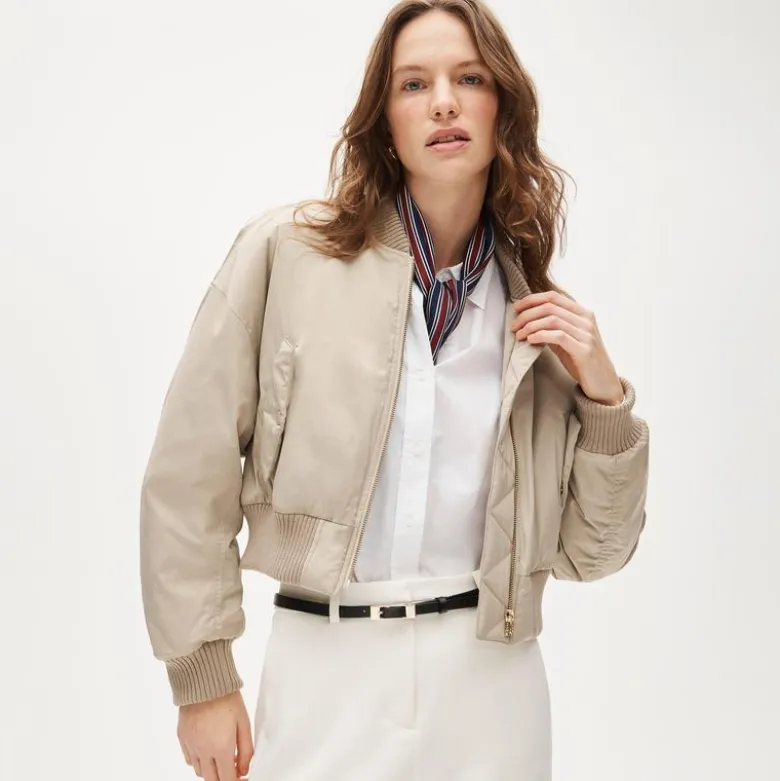 Puffer bomber jacket with PrimaLoft®