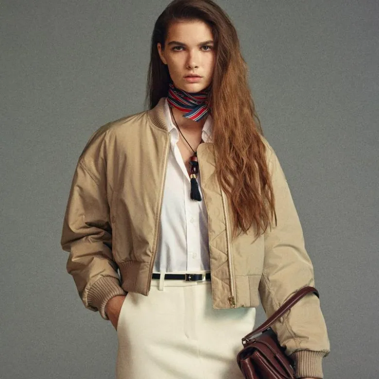 Puffer bomber jacket with PrimaLoft®
