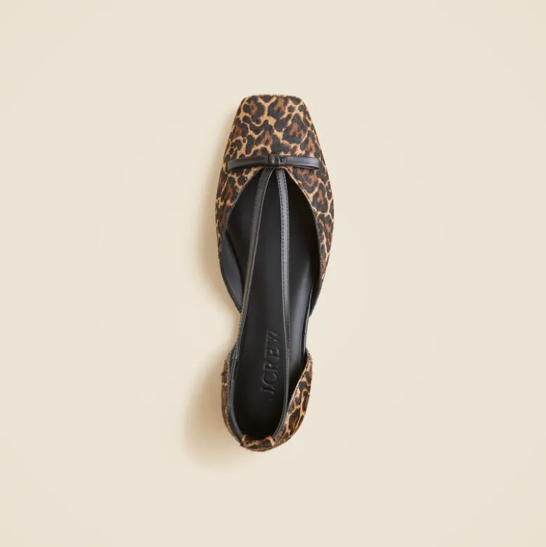 Quinn cutout ballet flats in leopard-print calf hair