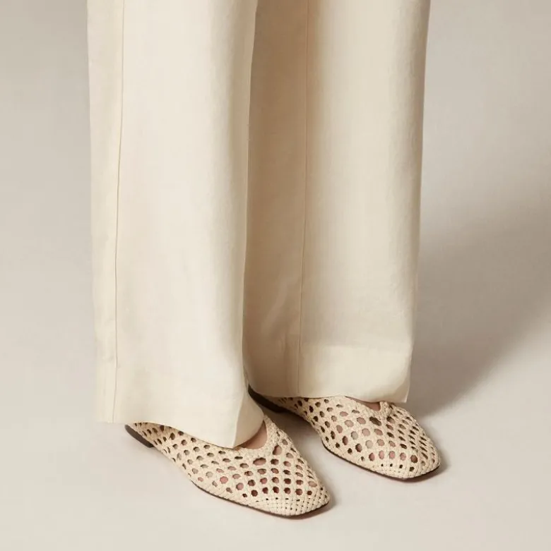 Quinn handwoven ballet flats in leather