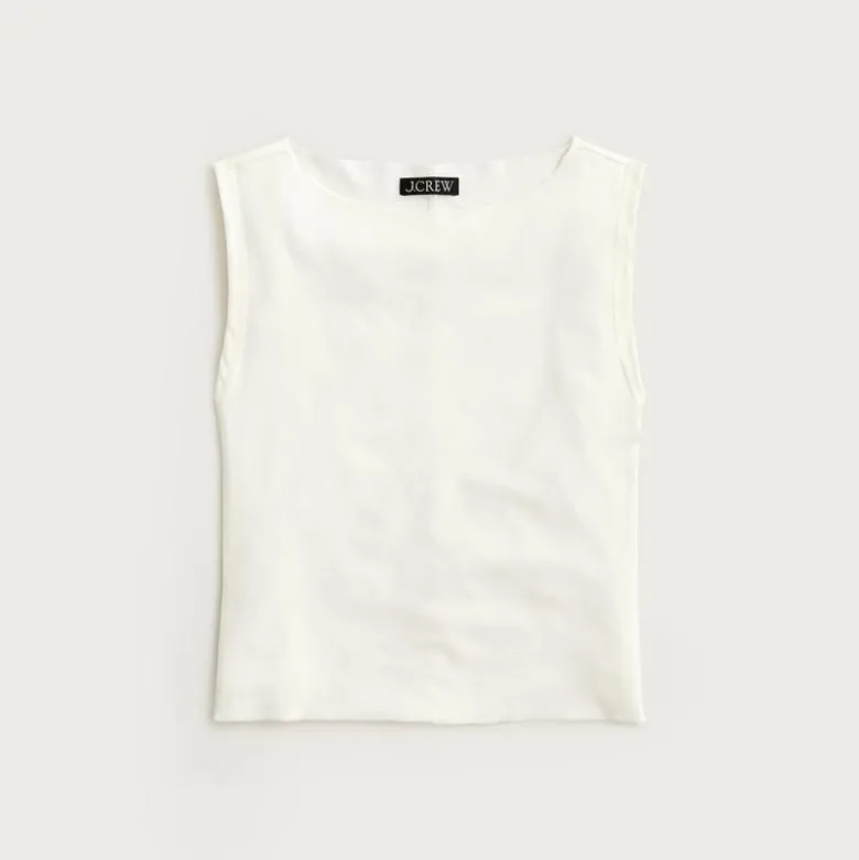 Refined rib shell tank top