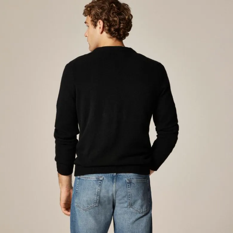 Relaxed midweight cashmere V-neck sweater