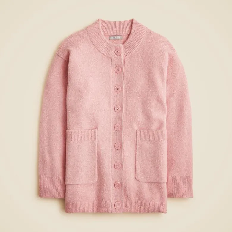 Relaxed milano-stitch cardigan