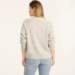 Relaxed saddle sleeve crewneck sweater