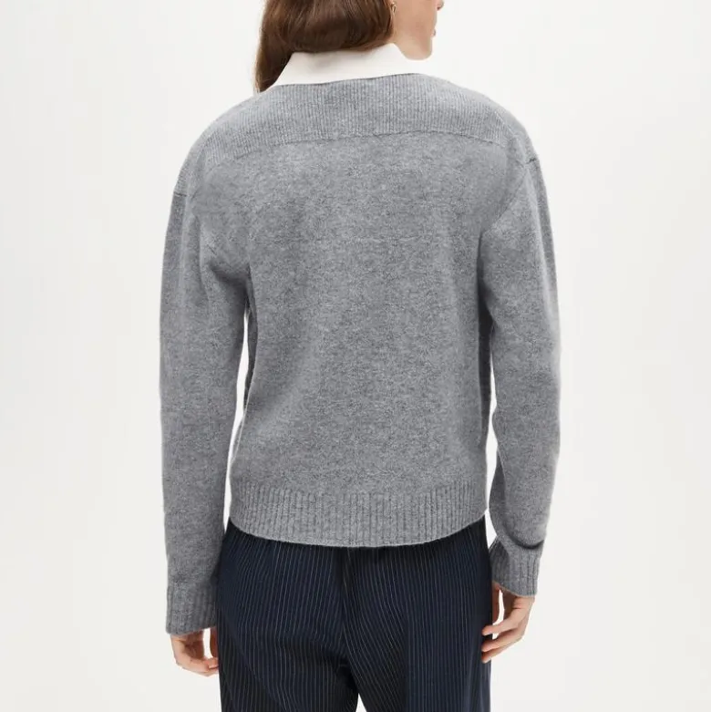 Relaxed sweater-polo in vintage wool