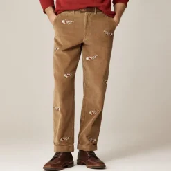 Relaxed-fit corduroy pant with Santa embroidery