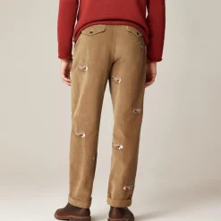 Relaxed-fit corduroy pant with Santa embroidery