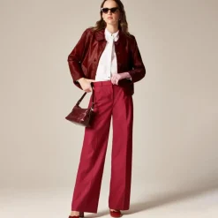 Relaxed-fit pleated pant in wool blend