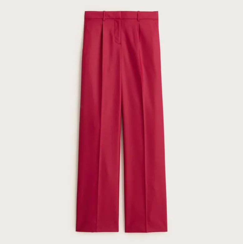 Relaxed-fit pleated pant in wool blend