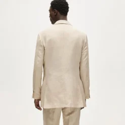 Relaxed-fit suit jacket in English merino wool–linen blend