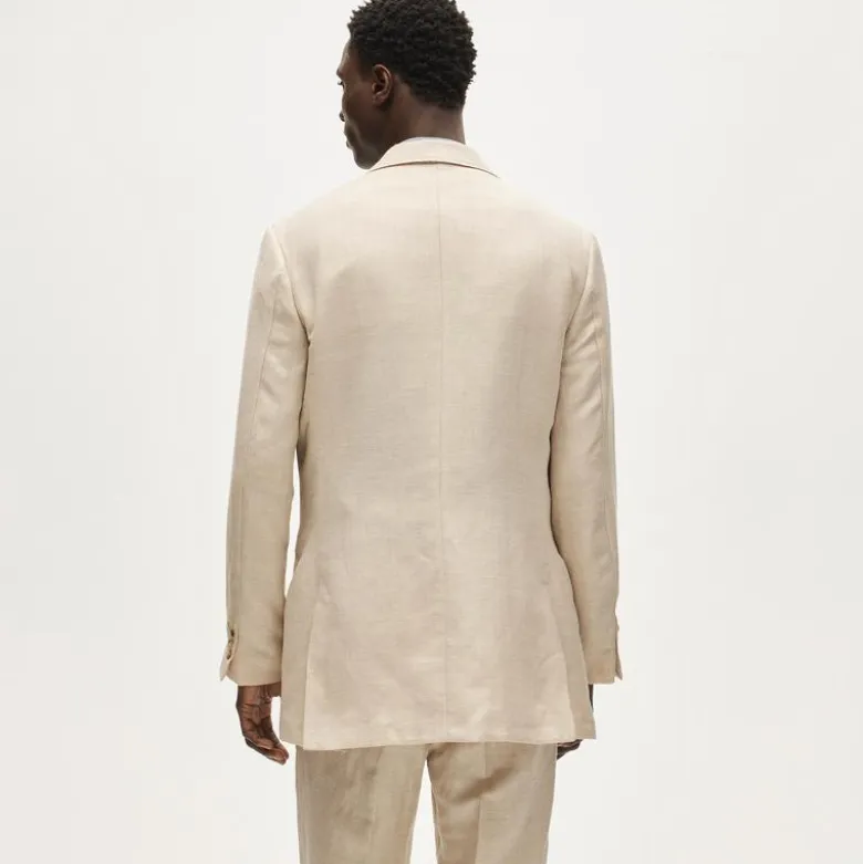 Relaxed-fit suit jacket in English merino wool–linen blend
