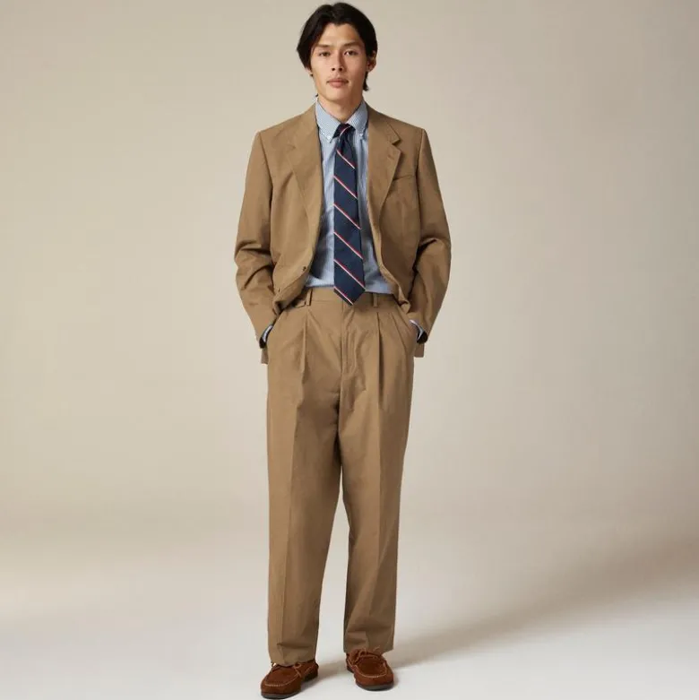 Relaxed-fit suit jacket in cotton poplin
