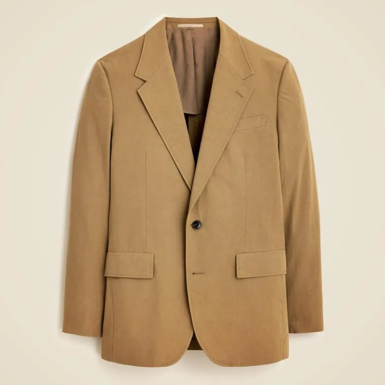 Relaxed-fit suit jacket in cotton poplin