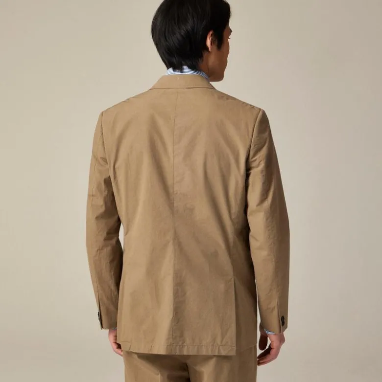 Relaxed-fit suit jacket in cotton poplin