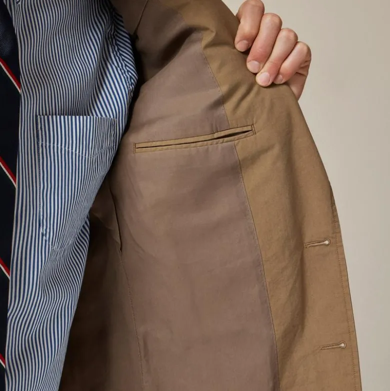Relaxed-fit suit jacket in cotton poplin