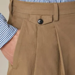 Relaxed-fit suit pant in cotton poplin