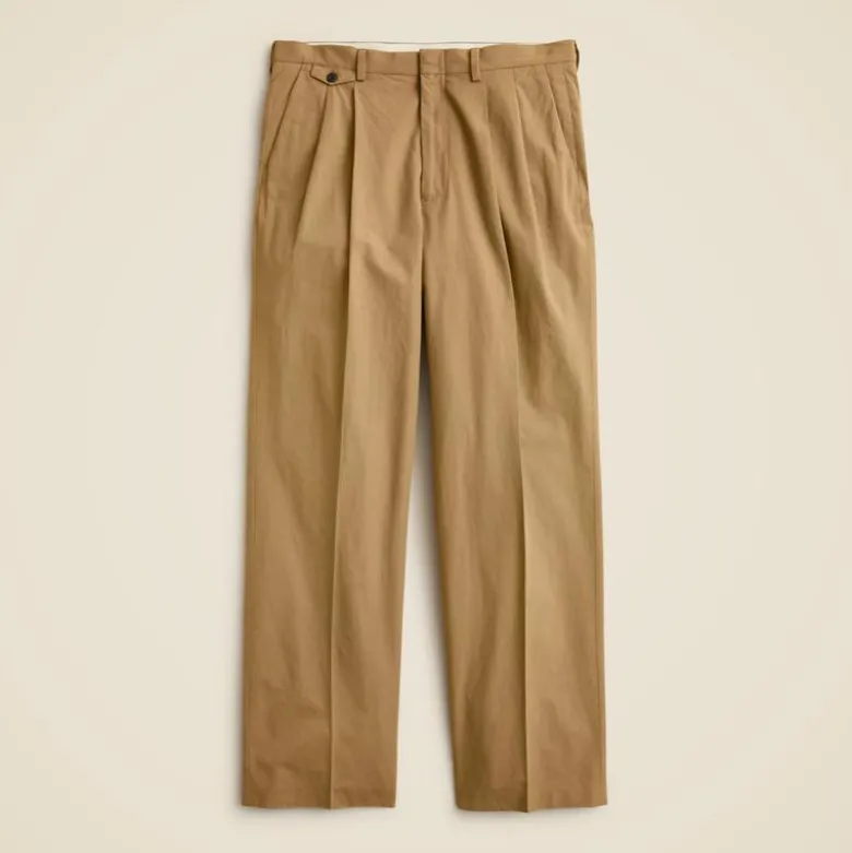 Relaxed-fit suit pant in cotton poplin