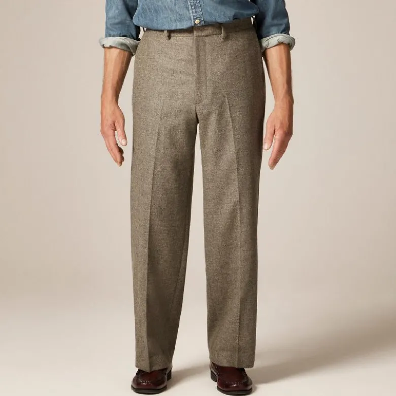 Relaxed-fit suit pant in English merino wool