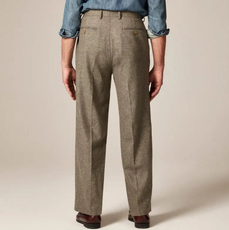 Relaxed-fit suit pant in English merino wool